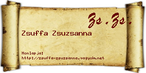 Zsuffa Zsuzsanna névjegykártya